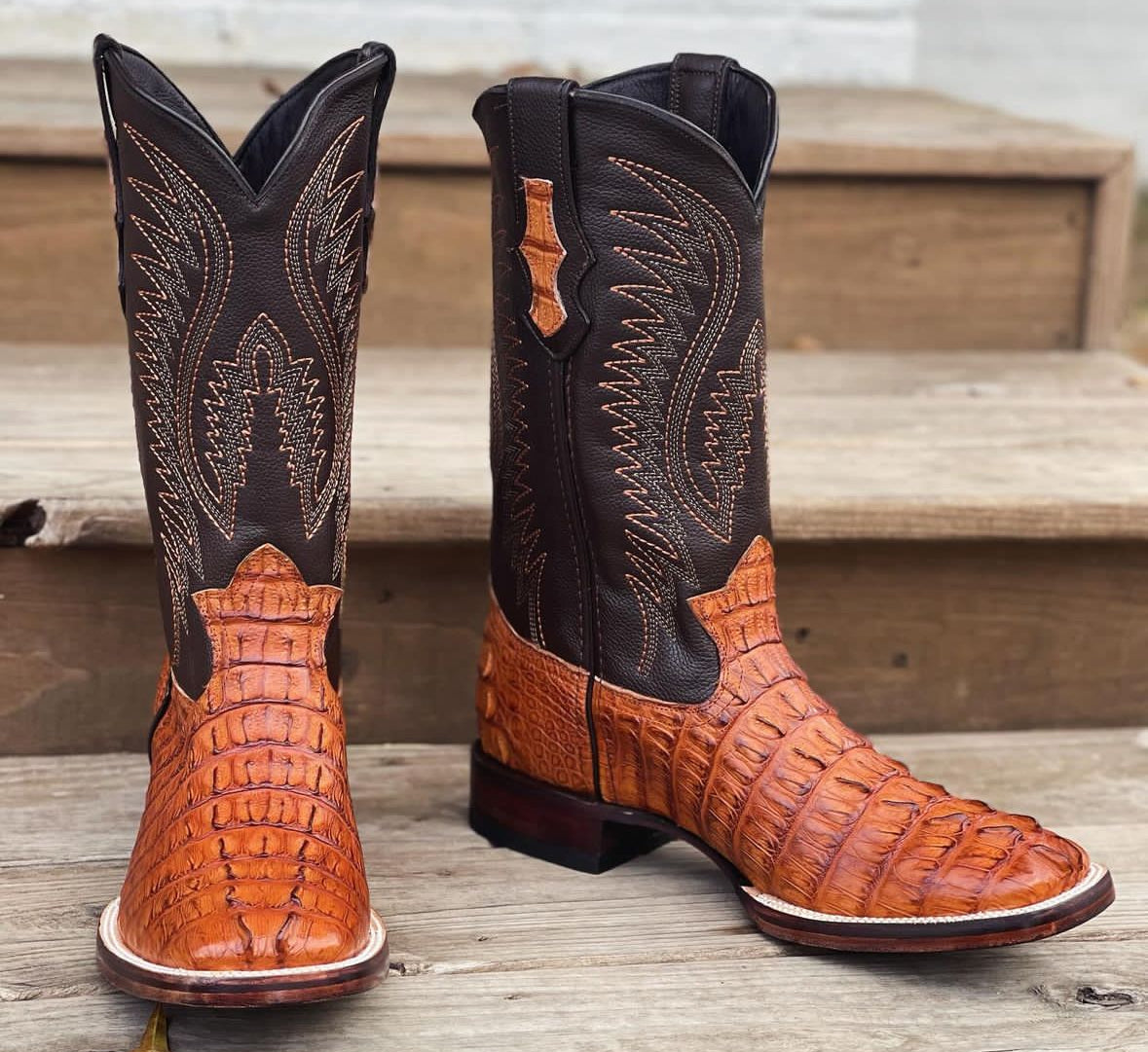 Brandy Caiman Boots 14 D